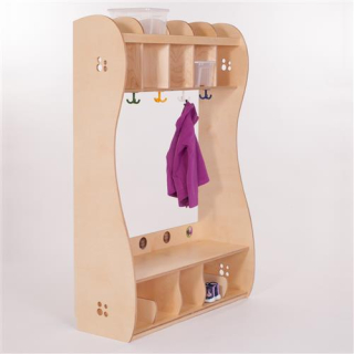 Stehgarderobe kleiderstand 30 cm transparent geölt und gewachst weiß